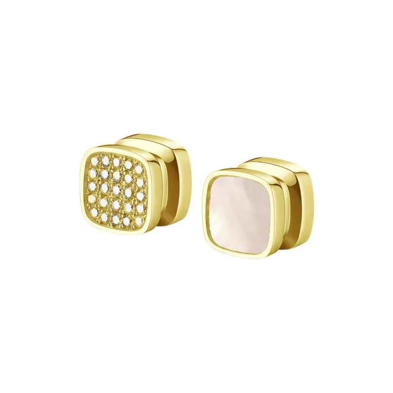 DAIRUO Zircon Clip On Earrings Men's-3