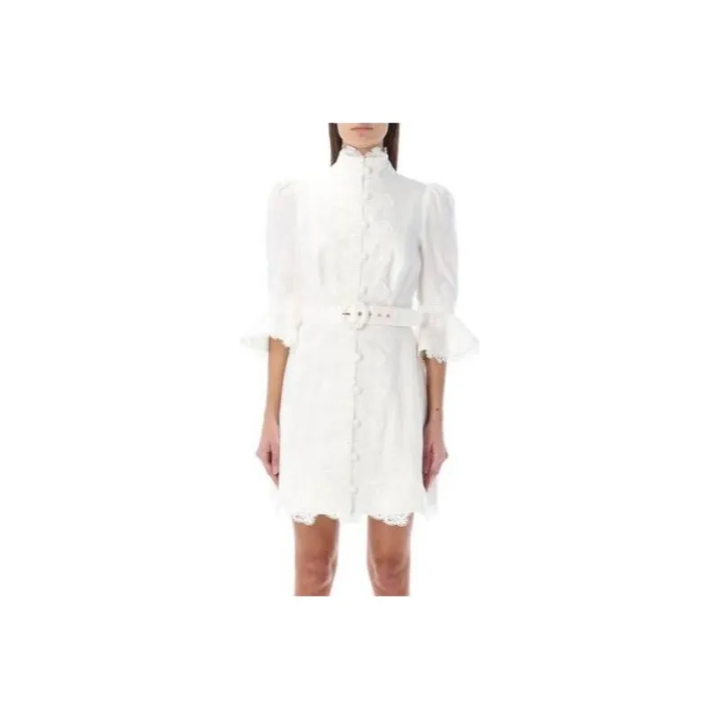 Zimmermann Short-Sleeved Dresses Women's White-0