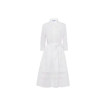 PRADA Lace-detailed Shirt Dress