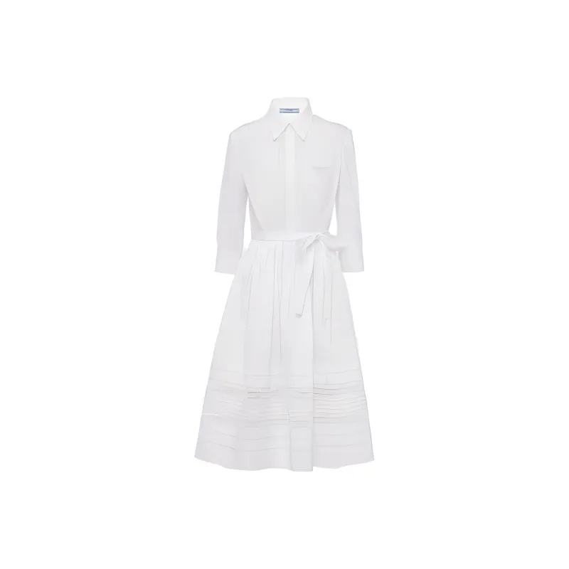 PRADA Lace-detailed Shirt Dress-0