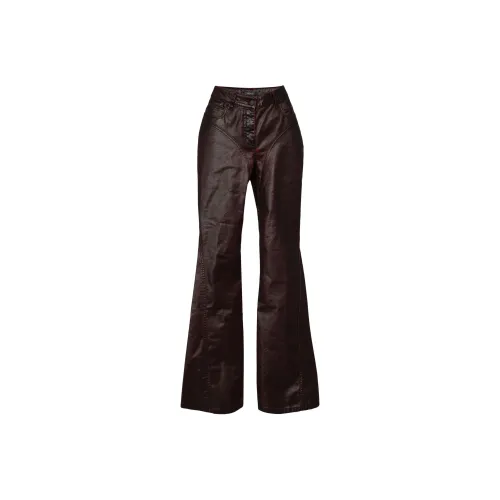 Mugler Waxed Flared Jeans