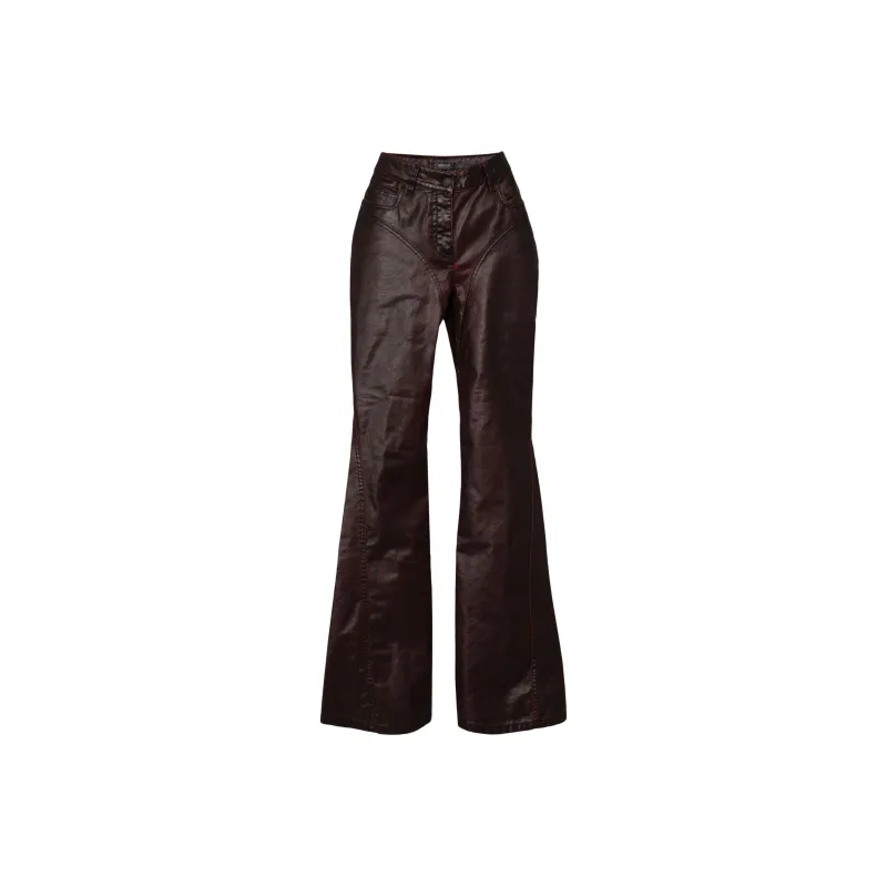 Mugler Waxed Flared Jeans-0