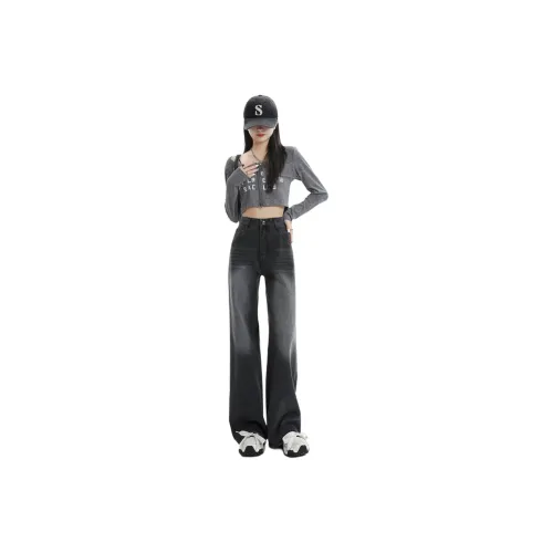 BENGIN Jeans Women's Black Gray