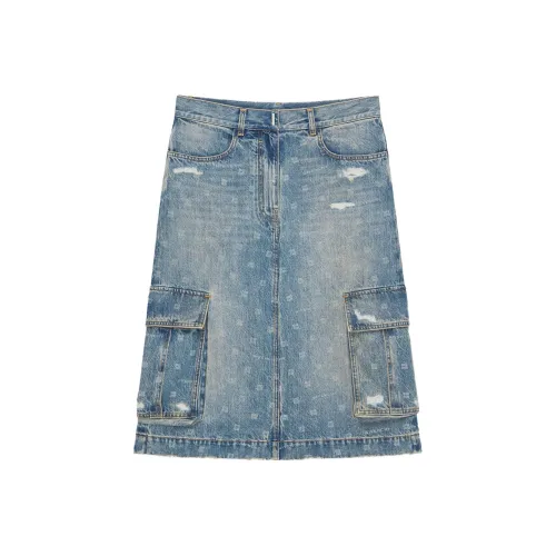 Givenchy 4G Motif Denim Skirt