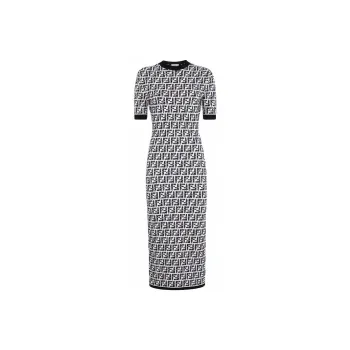 FENDI Short-Sleeved Dresses Women's Black