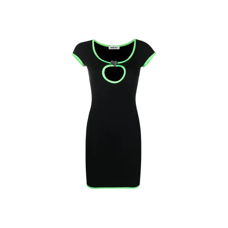 AMBUSH Heart Hole T shirt Dress-0
