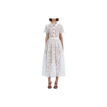 Self portrait Short Sleeved Dresses Women's White