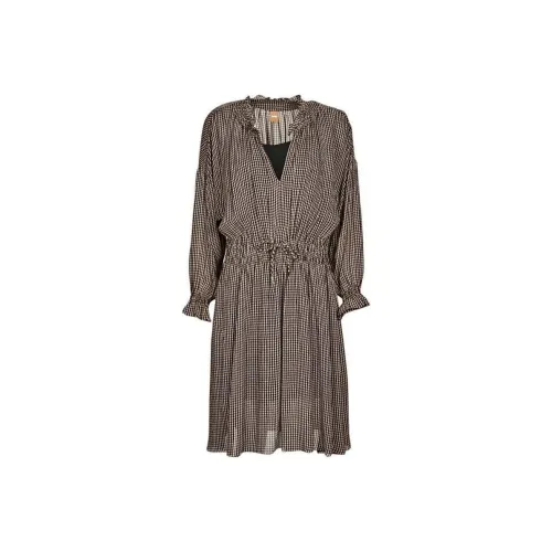 HUGO BOSS Long Sleeved Dresses Women's Brown
