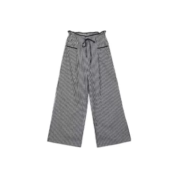 KEAB Casual Pants Women's Black White Plaid