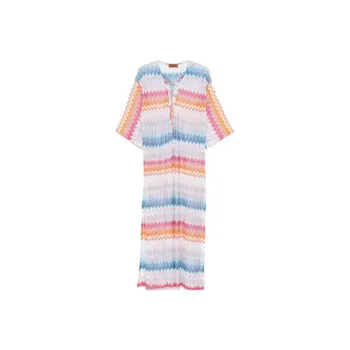 MISSONI Zig-Zag Tied-Waist Long Dress