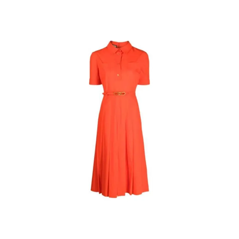 GUCCI Short Sleeved Dresses Women's Orange-0