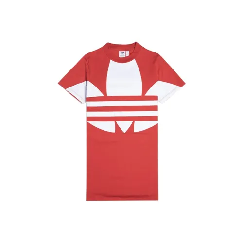 Adidas Originals Short Sleeved Dresses Women's Red