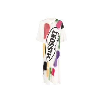 Missoni X PALM ANGELS Short-Sleeved Dresses Women's White