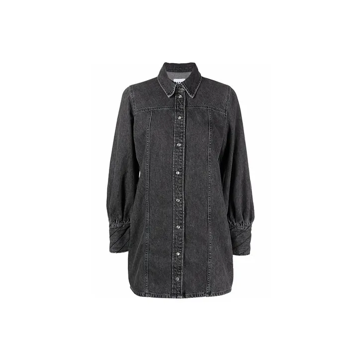 GANNI Long Sleeved Dresses Women's Black-0