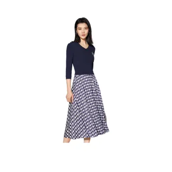 BBLLUUEE Long Sleeved Dress Women's Ink Blue