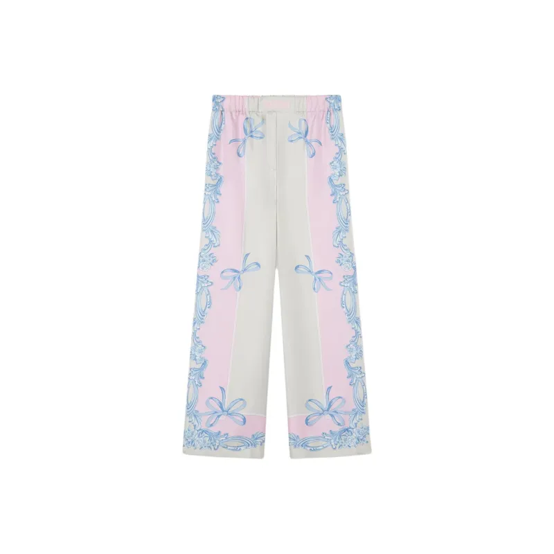 VERSACE Pattern Printed Wide Leg Trousers-0