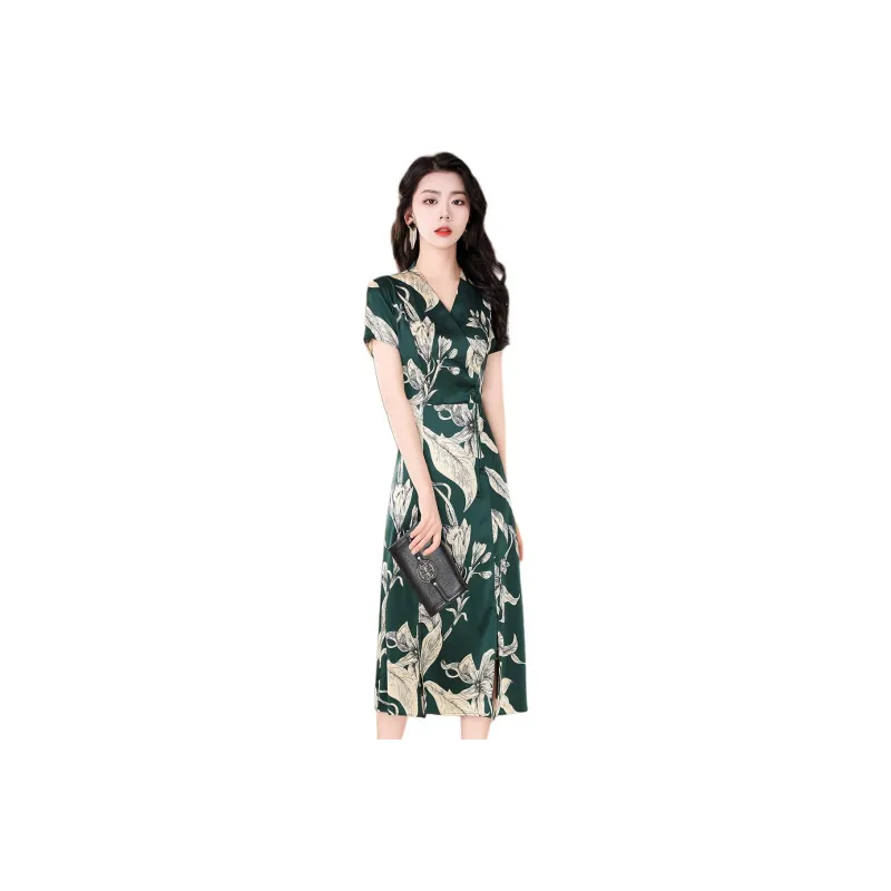 Mylan Short Sleeved Dress Women's Green-0