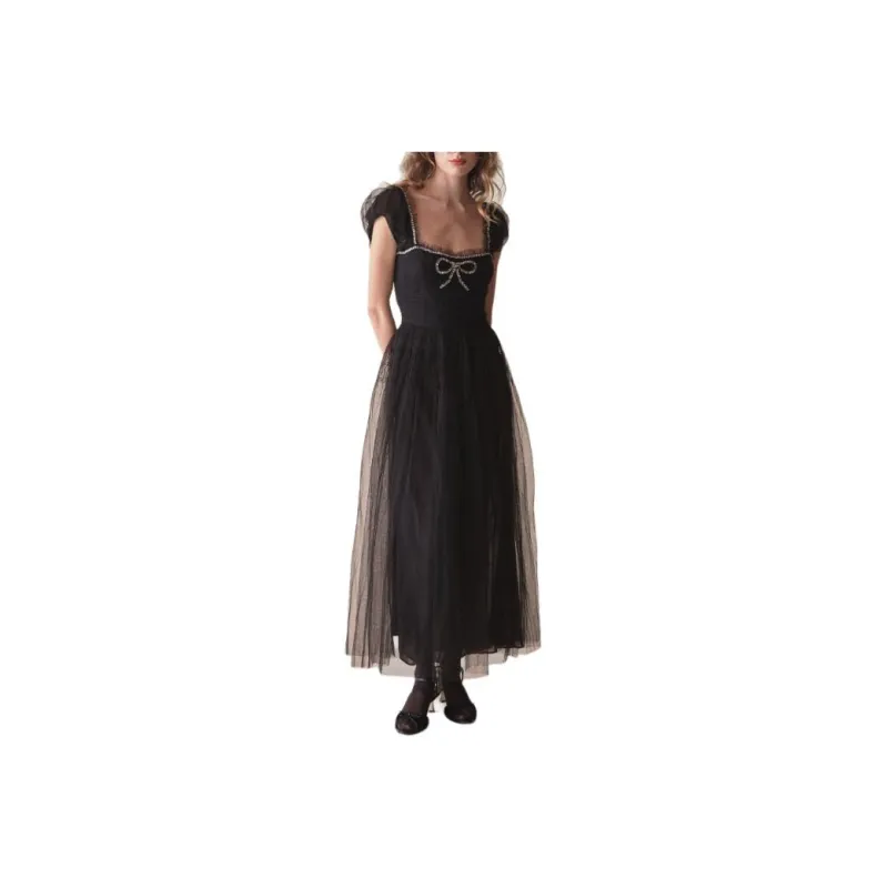 DOEN PAMELINA DRESS Short-Sleeved Dresses Women's Black-0