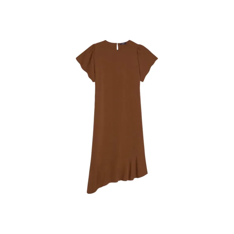 THEORY Short-Sleeved Dresses Women's Brown-0