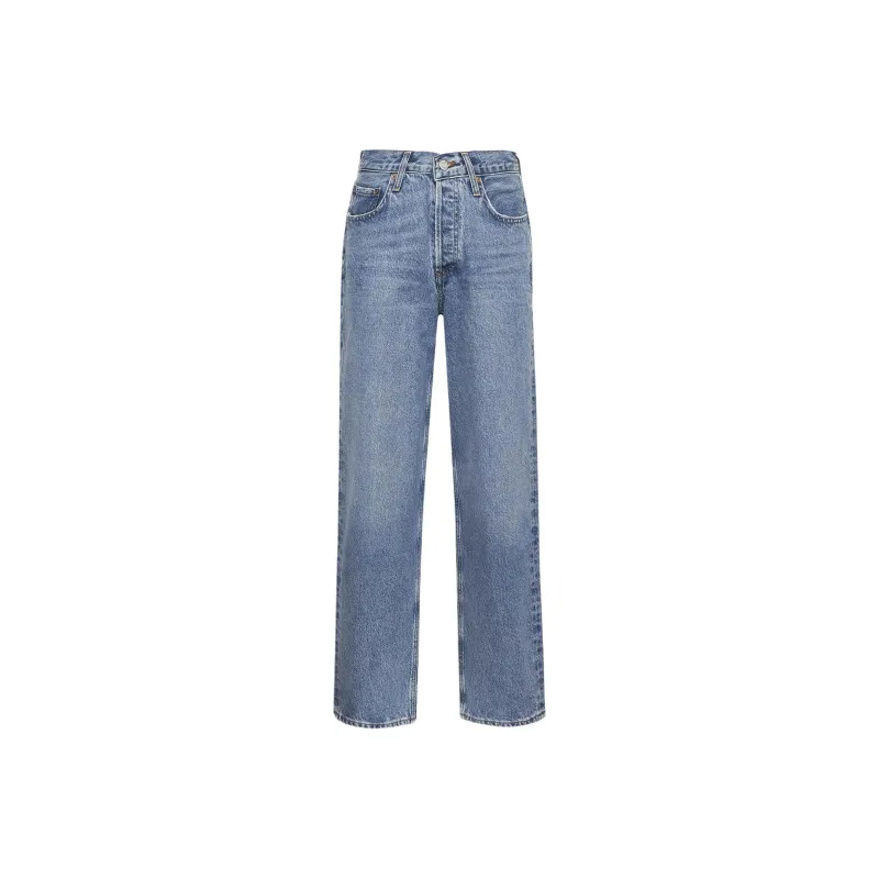 AGOLDE Mid Rise Straight Leg Jeans-0