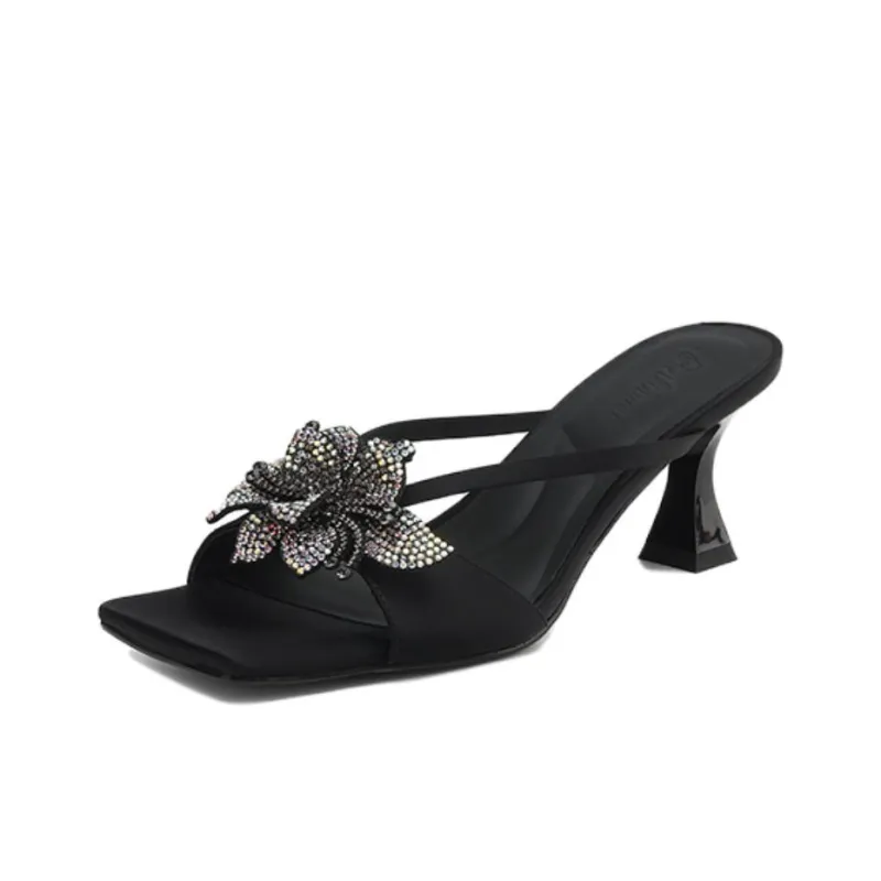 Schilling TPR Sole Abrasion Resistant Slide Slippers Women's Black-0