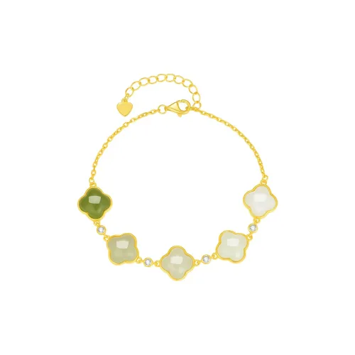 CHOW TAI SENG Hetian Jade Bracelets Green Jade Women's