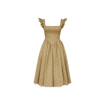 HOUSE OF CB Alessandra Short Sleeved Dress Women's Gold/Gold