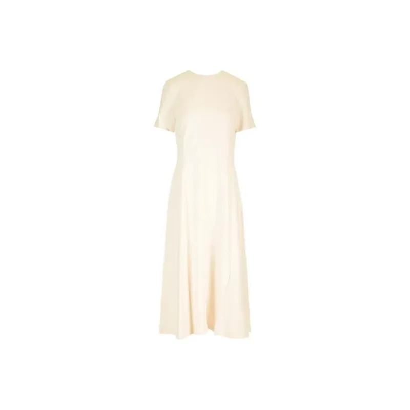 THEORY Crepe Flared Hem Midi Dress-0