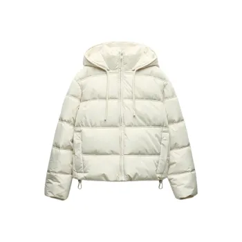 ZARA Puffer Jacket Women's Beige