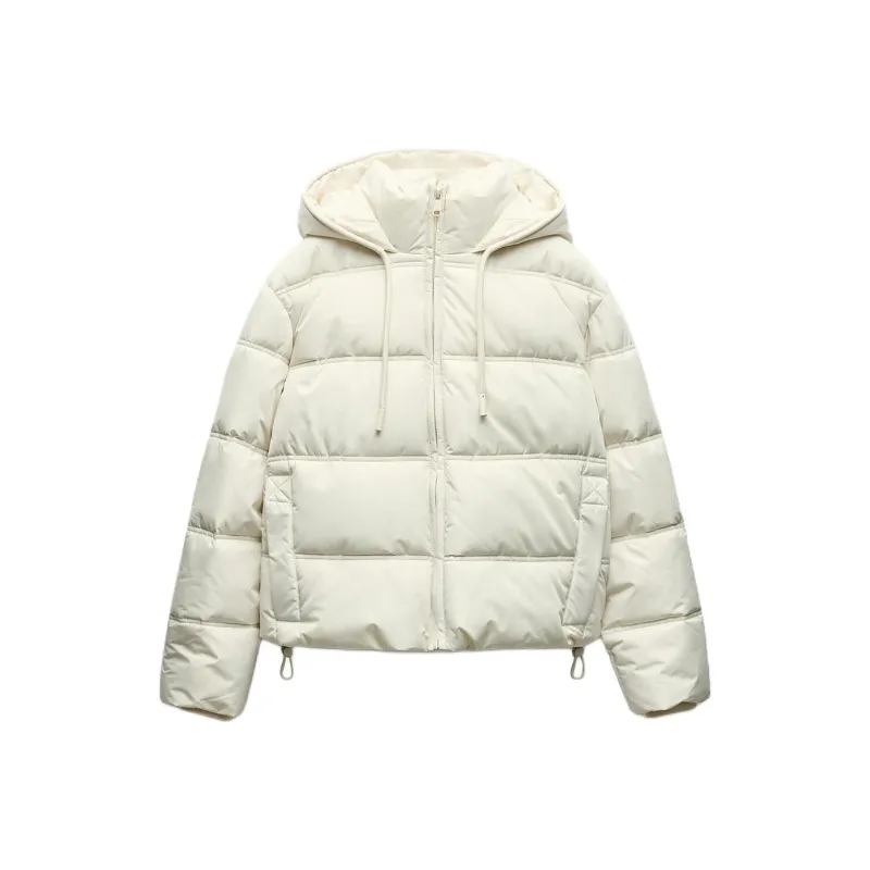 ZARA Puffer Jacket Women's Beige-0