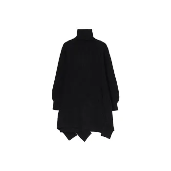 Yohji Yamamoto Roll Neck Asymmetric Long Sleeved Jumper