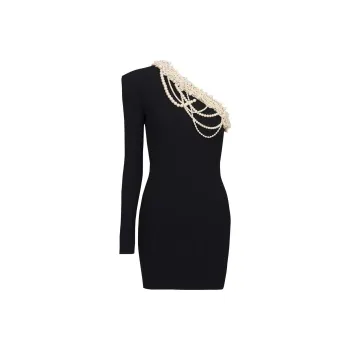 BALMAIN Long-Sleeved Dresses Women's Black