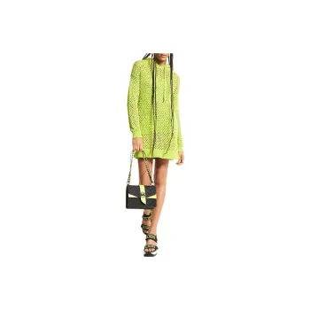 MICHAEL KORS Long Sleeved Dresses Women's Neon Green