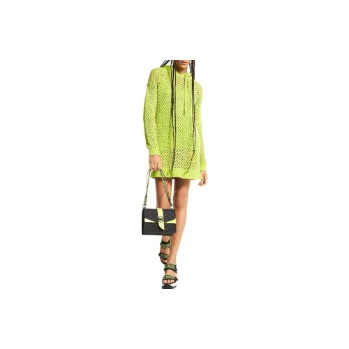 MICHAEL KORS Long Sleeved Dresses Women's Neon Green