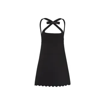 Miu Miu Bow Detail Open Back Dress