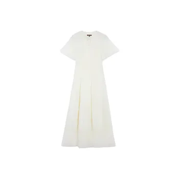 Yiner SS24 Short Sleeved Dresses Women's Cream White