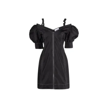 GANNI Short Sleeved Dresses Women's Black