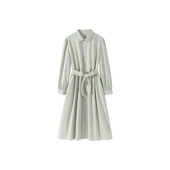 Hacikis Long-Sleeved Dresses Women's Bamboo Leaf Rice