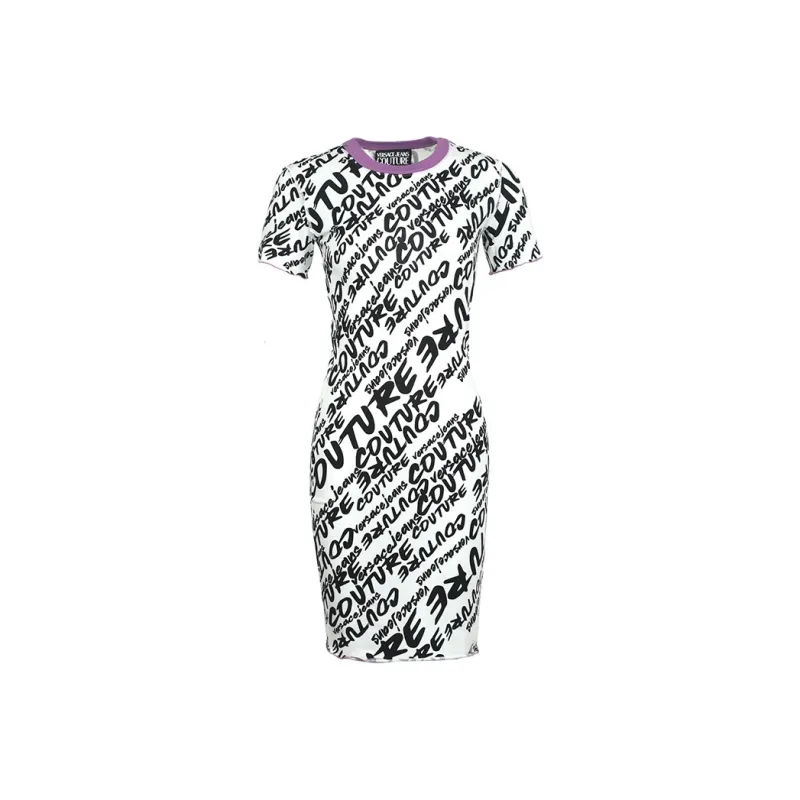 VERSACE JEANS COUTURE Short-Sleeved Dresses Women's White-0
