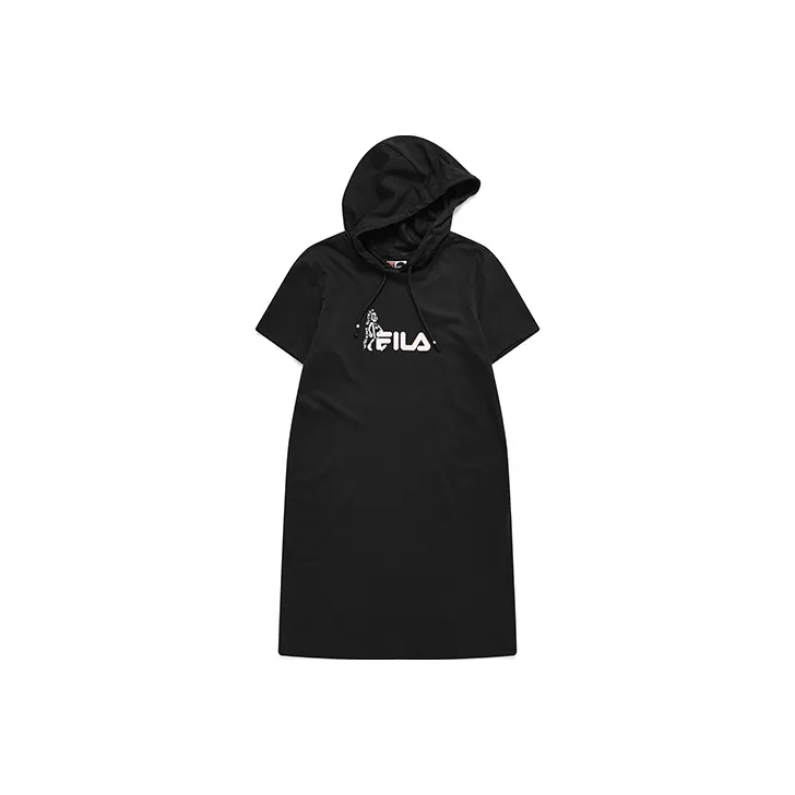 FILA FUSION Short Sleeved Dresses Women's Pitch Black-0