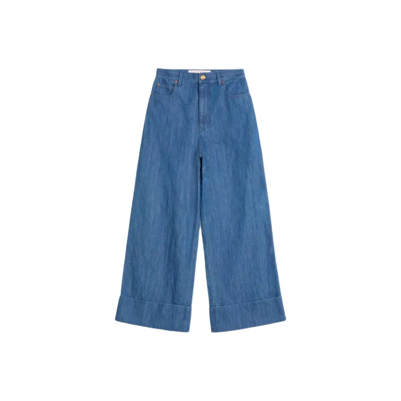 Valentino Lightweight Wide leg Jeans-0