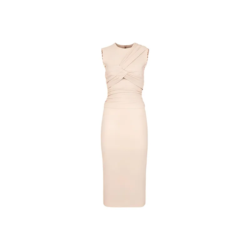 FENDI X Skims Leather Dress Sand-0