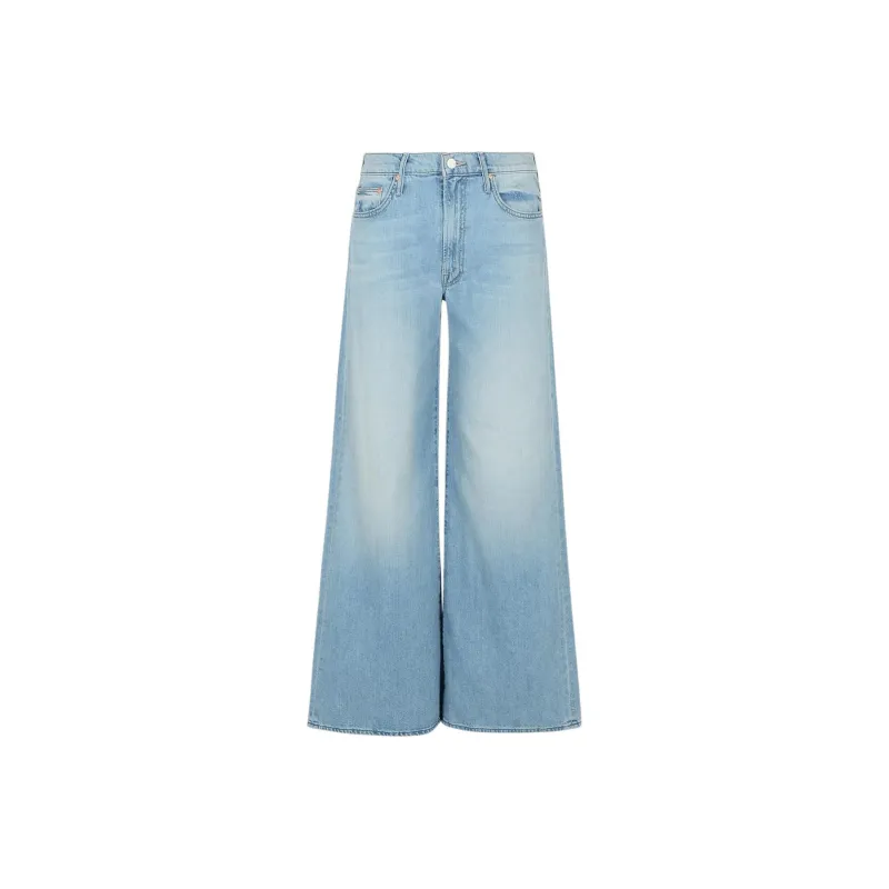MOTHER Logo Patch Wide Leg Jeans-0
