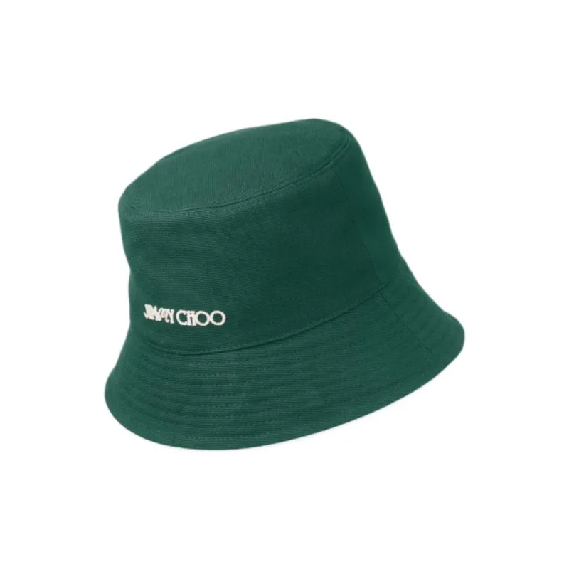 Jimmy Choo Cotton Bucket Hats Unisex Green-2