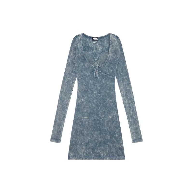 DIESEL Long-Sleeved Dresses Women's Blue-0