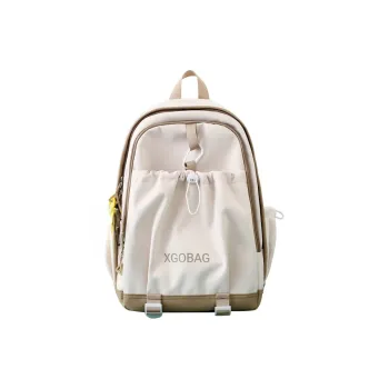 AIBAG Nylon Backpack Unisex White/Black/Purple/Yellow/Green/Brown