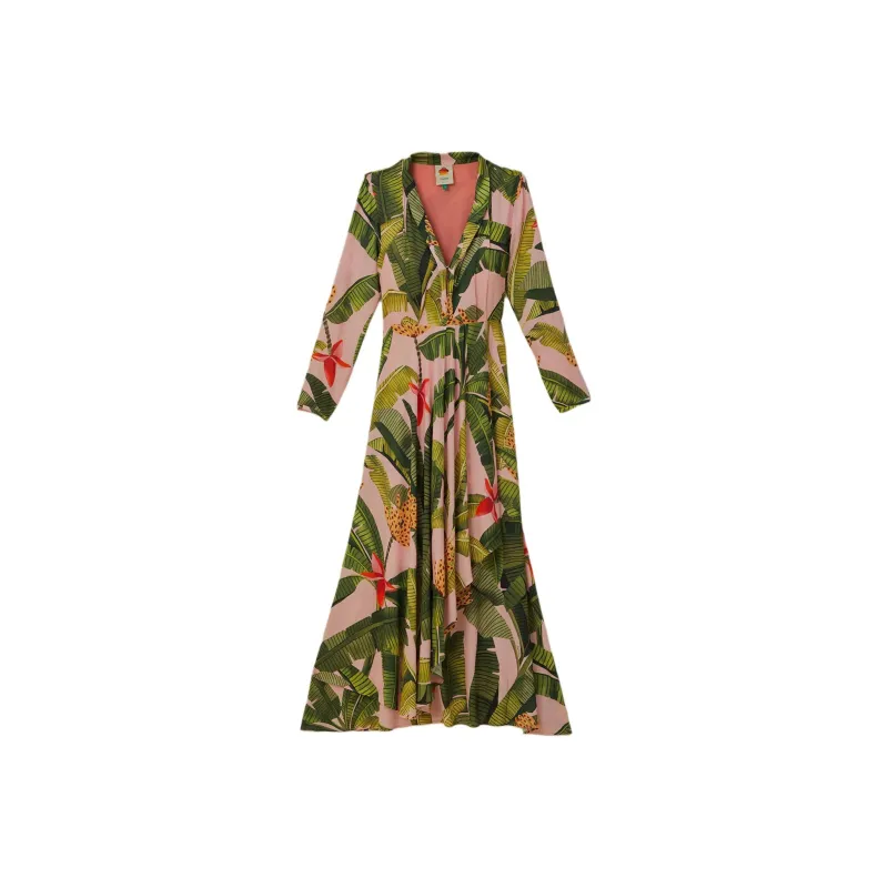 FARM RIO SS24 Long-Sleeved Dresses Women's Pink-0
