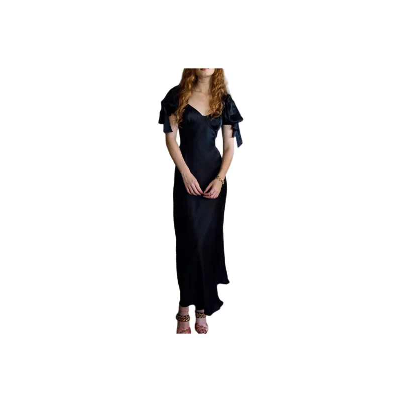 Selkie Collection Short Sleeved Dress Women's Black-0