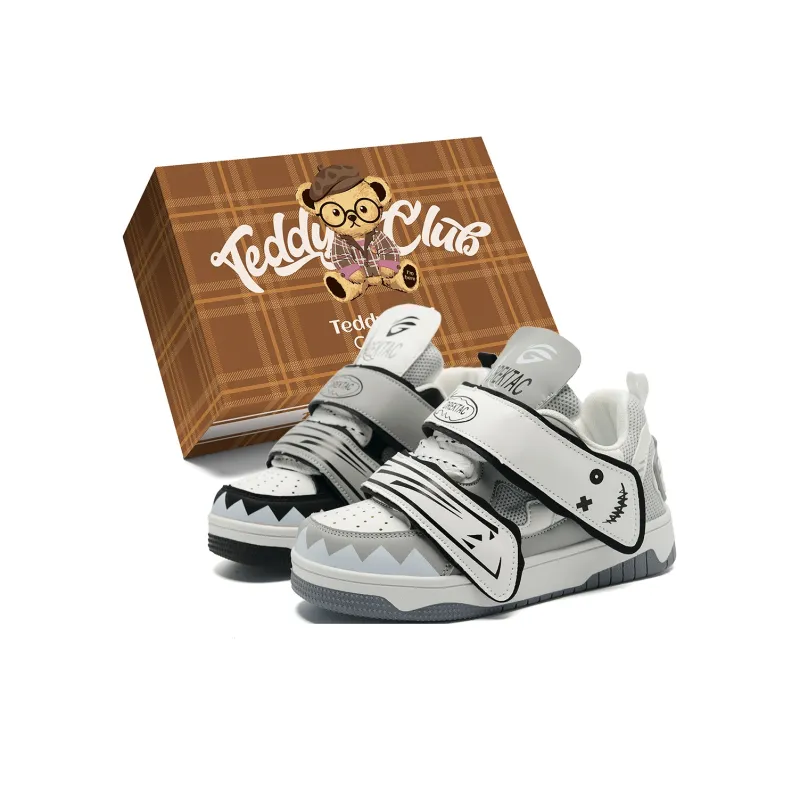 Teddy Bear Collection Slip Resistant, Abrasion Resistant, Lightweight Low Top Skateboard Shoes Unisex-25