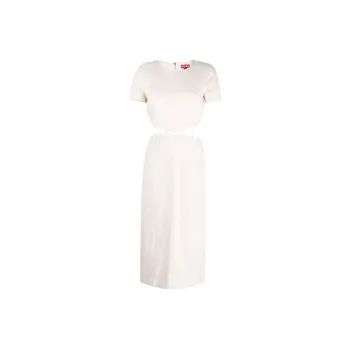 Staud Matteo Linen Midi Dress